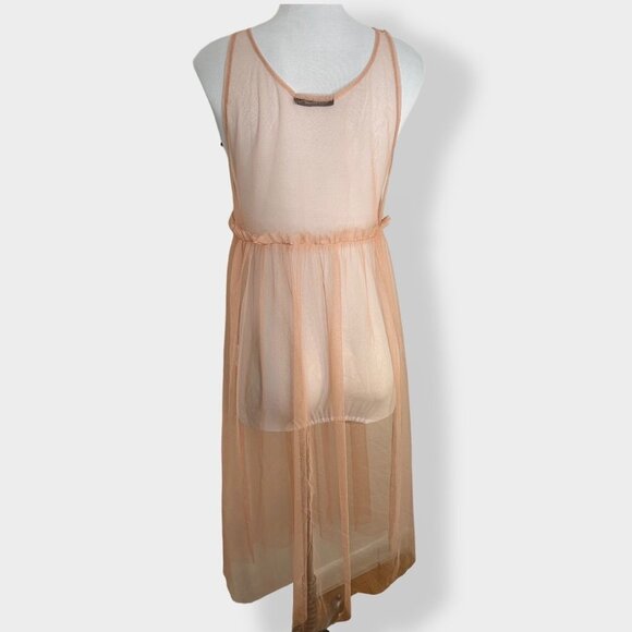 Encore Girl Sheer Nude Tulle Dress - Picture 2 of 4